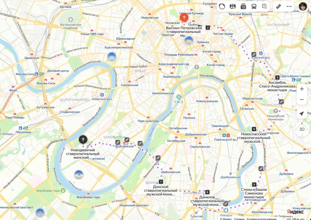 Кольцо монастырей Москвы
